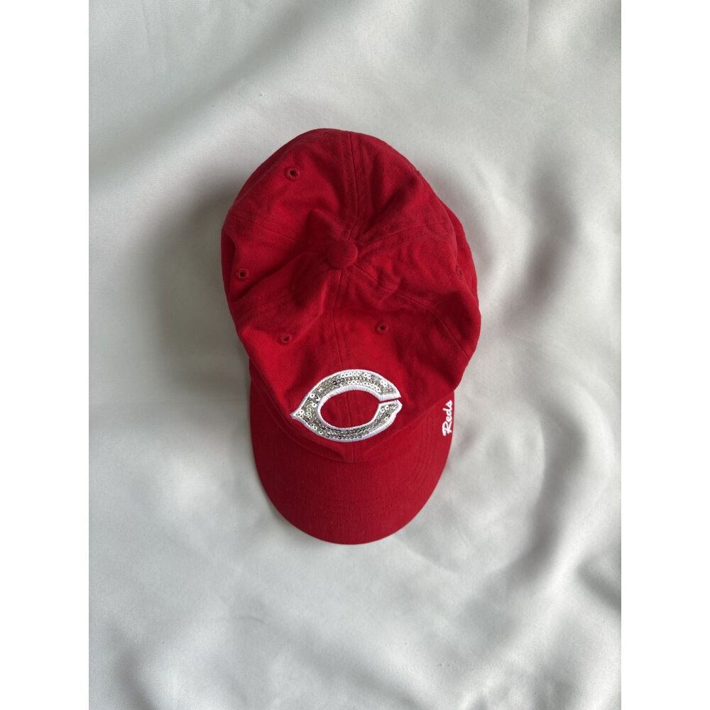 Cincinnati Reds Sequin Logo MLB Hat ❤️ adjustable - Picture 6 of 9
